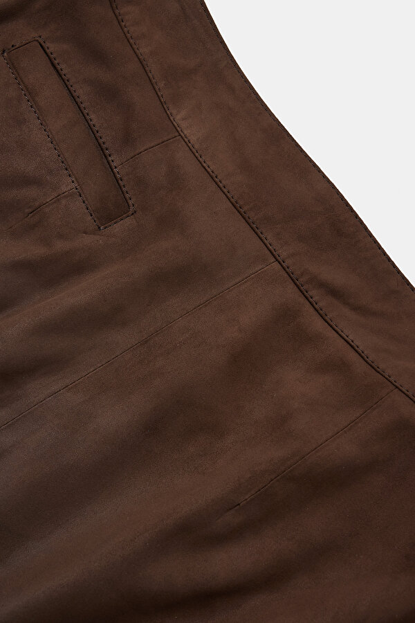 BLACK DEGRADE DESIGN LEATHER SKIRT 7