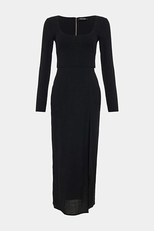 BLACK MIDI DRESS