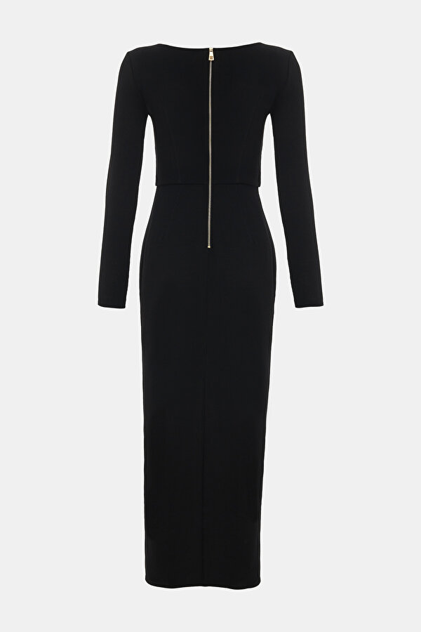 BLACK MIDI DRESS 2