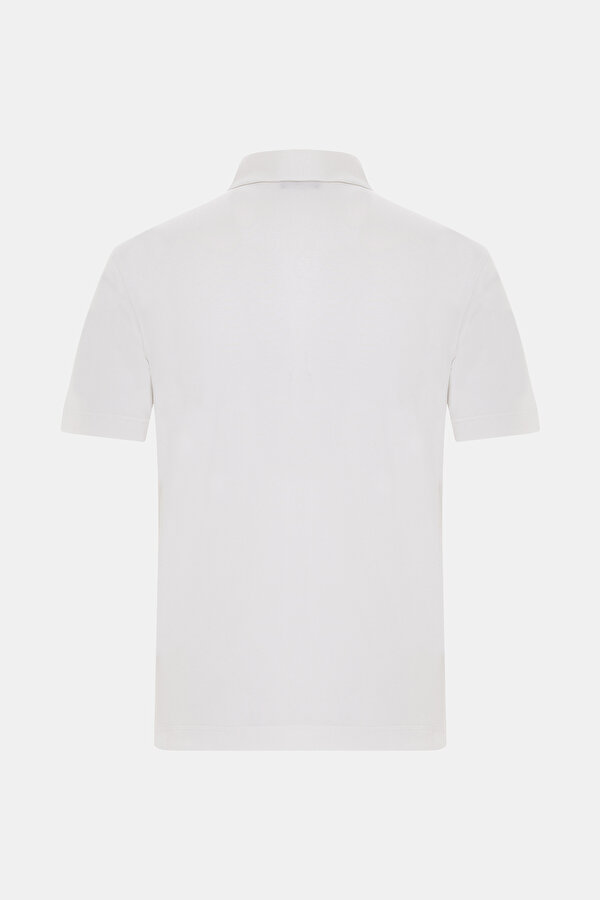 WHITE POLO NECK SHORT SLEEVE TSHIRT 2