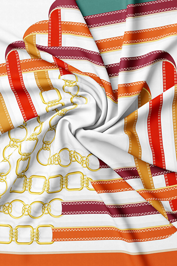 ORANGE OBJECT DESIGN TWILL SCARF 2