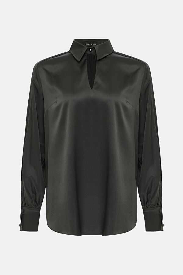 DARK GREEN LONG SLEEVE BLOUSE 7