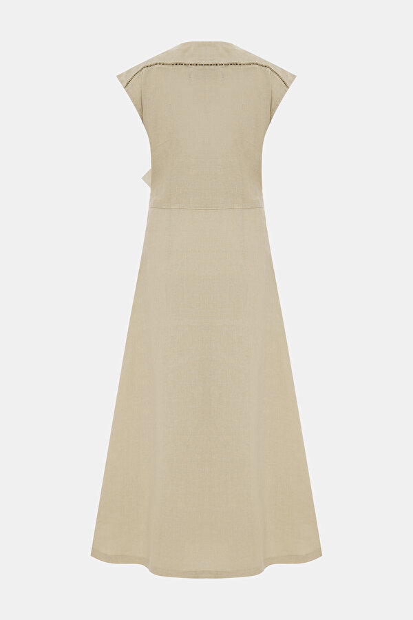 BEIGE OFF THE SHOULDER DRESS 2