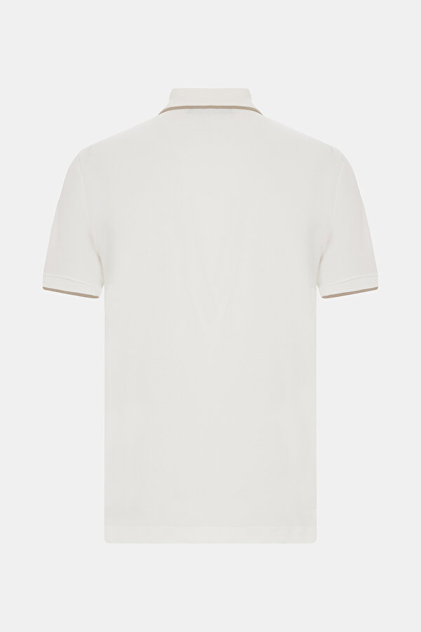 BEIGE POLO NECK SHORT SLEEVE TSHIRT 2