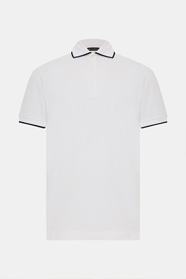 NAVY BLUE POLO NECK SHORT SLEEVE TSHIRT