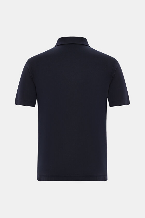 NAVY BLUE POLO NECK SHORT SLEEVE TSHIRT 2