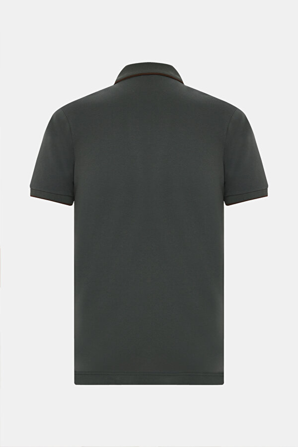 BROWN POLO NECK SHORT SLEEVE TSHIRT 2