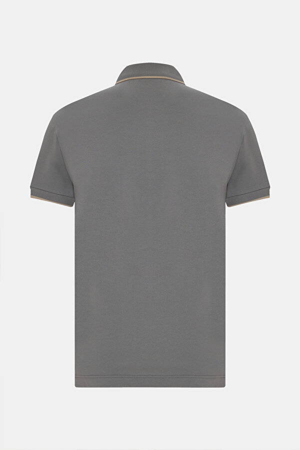 LIGHT BEIGE POLO NECK SHORT SLEEVE TSHIRT 2