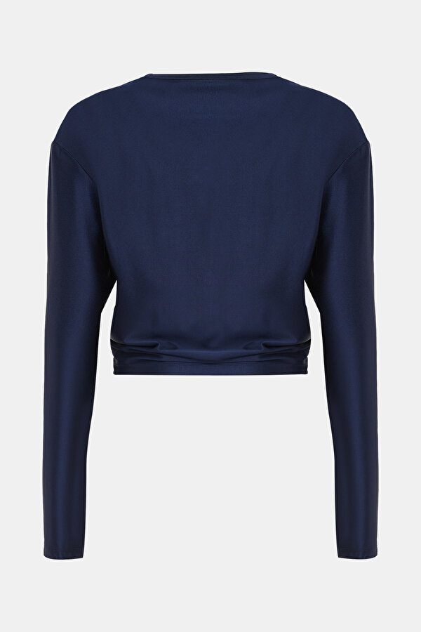 DARK NAVY BLUE LONG SLEEVE BLOUSE 2