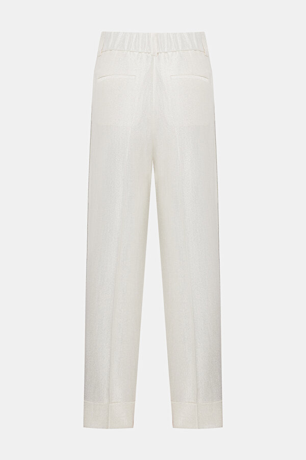 ECRU WIDE LEG TROUSERS 6
