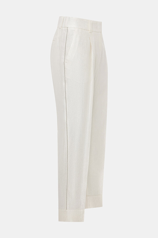 ECRU WIDE LEG TROUSERS 7