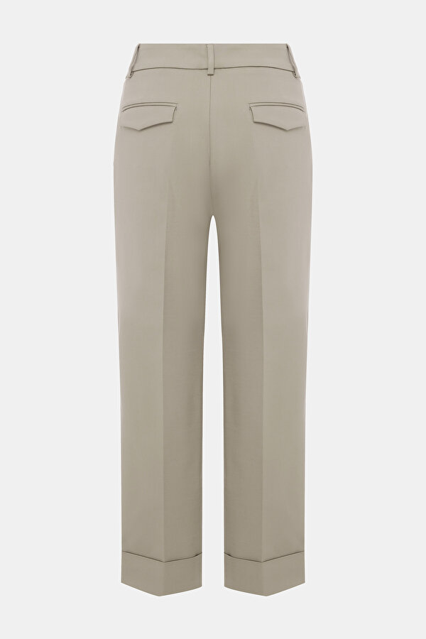KHAKI WIDE LEG TROUSERS 7
