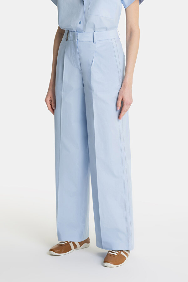 BLUE WIDE LEG TROUSERS 2