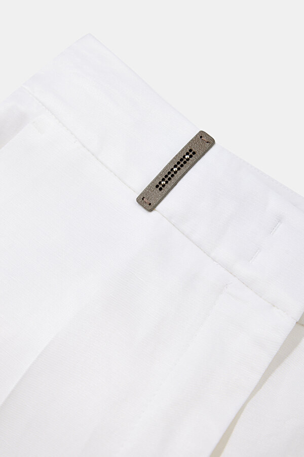 ECRU WIDE LEG TROUSERS 6