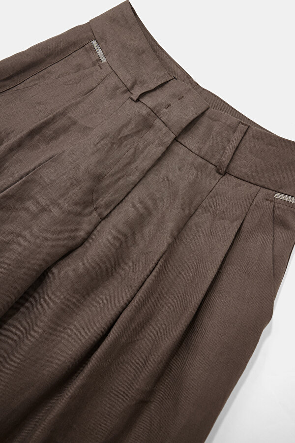 BROWN WIDE LEG TROUSERS 6
