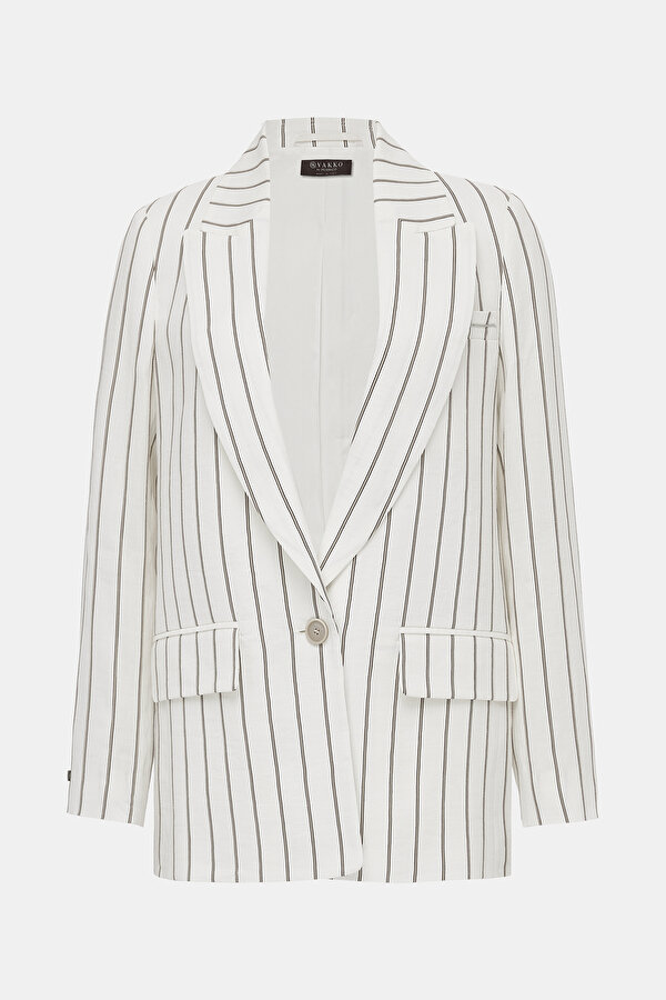 BEIGE SHAWL COLLAR JACKET 6