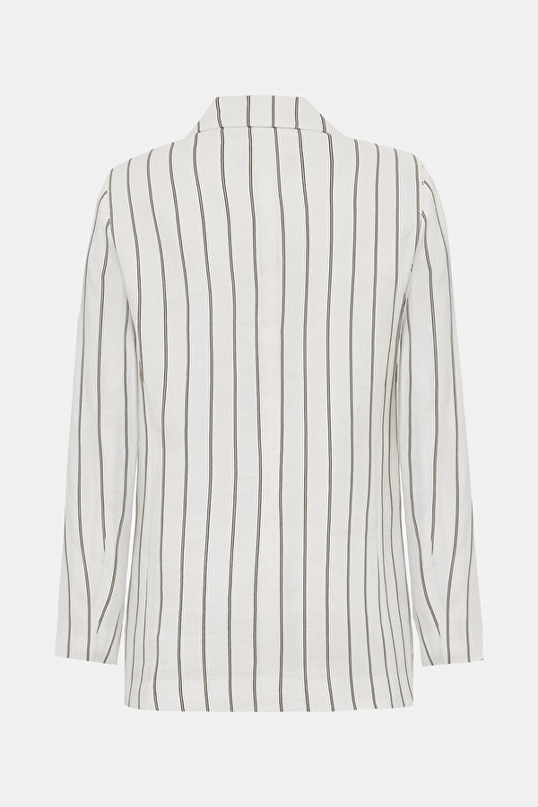 BEIGE SHAWL COLLAR JACKET 7