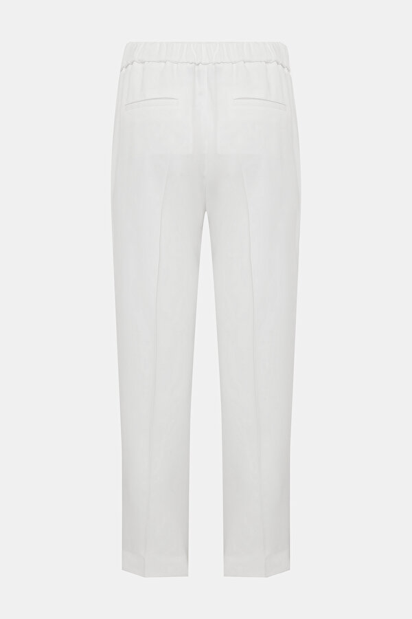 ECRU WIDE LEG TROUSERS 6