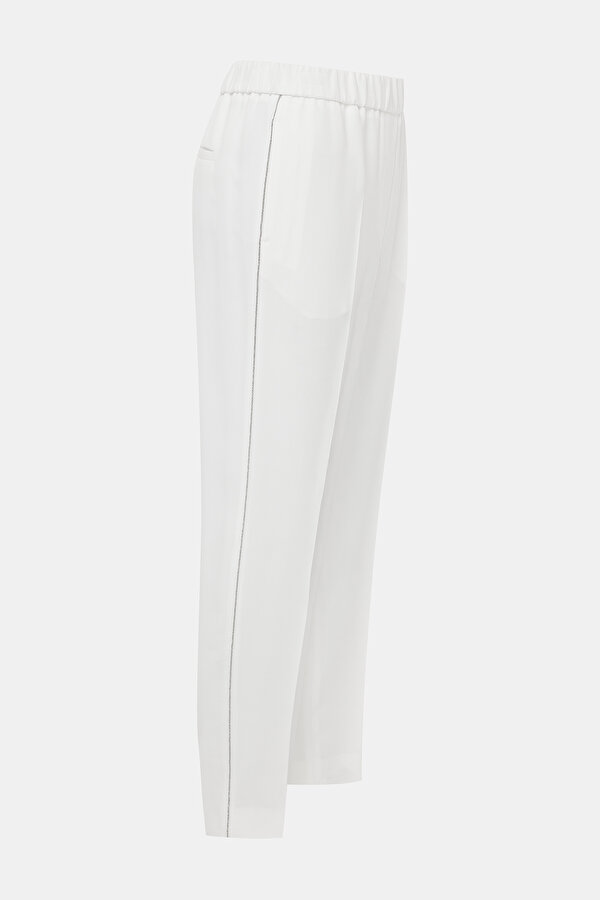ECRU WIDE LEG TROUSERS 7