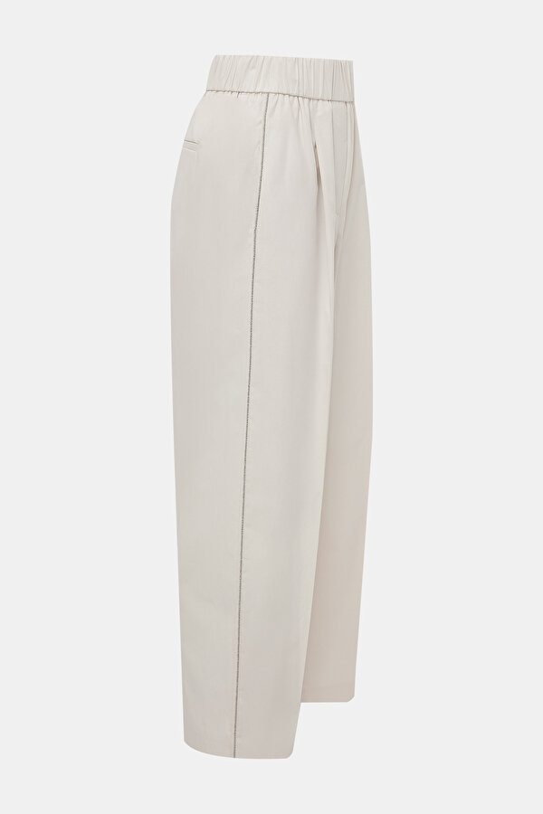BEIGE WIDE LEG TROUSERS 6