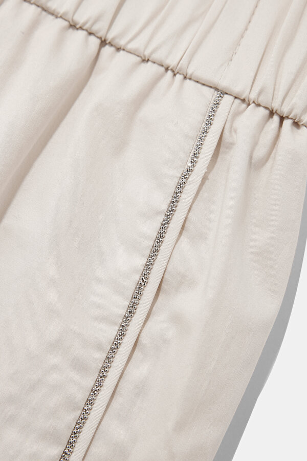 BEIGE WIDE LEG TROUSERS 7