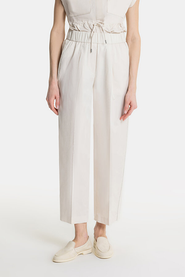 BEIGE WIDE LEG TROUSERS 2