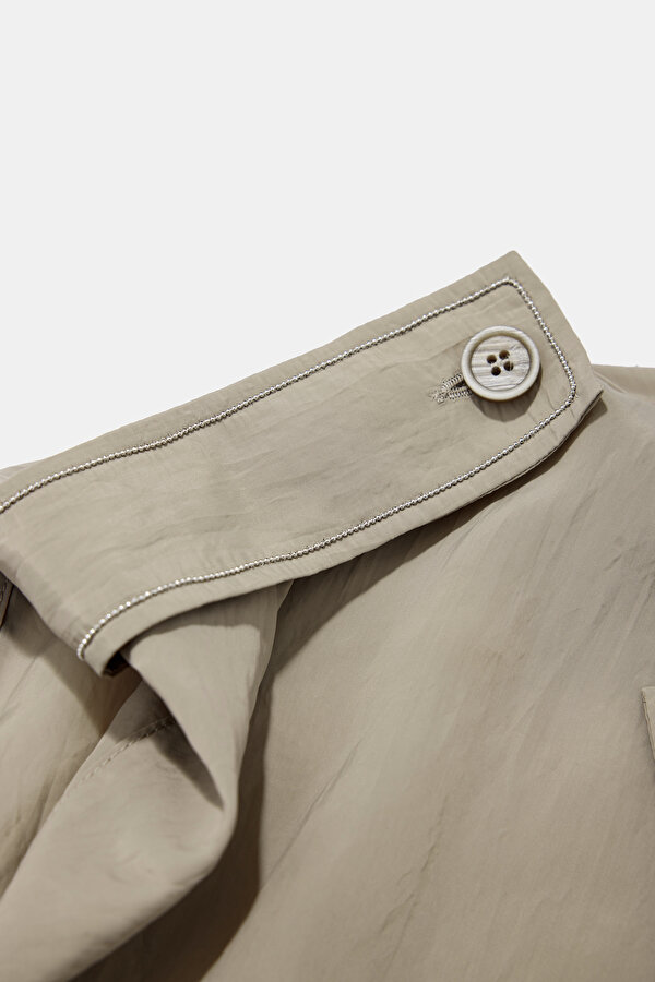 KHAKI SHAWL COLLAR VEST 12