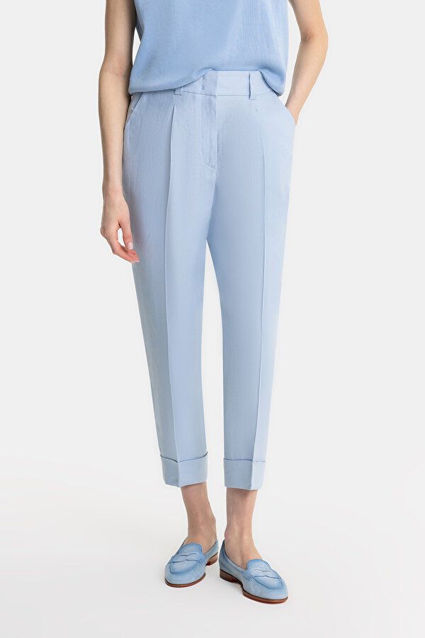 BLUE WIDE LEG TROUSERS 2