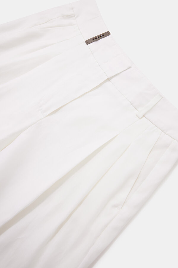 ECRU WIDE LEG TROUSERS 7
