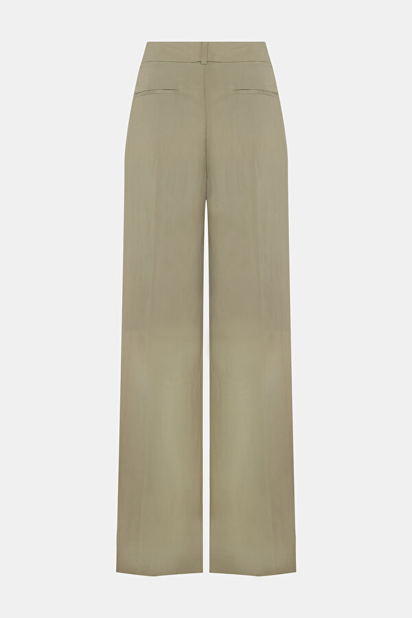 KHAKI WIDE LEG TROUSERS 6