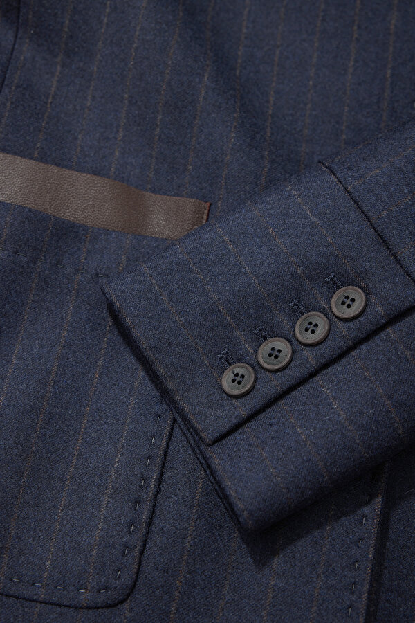 TAN MANDARIN COLLAR JACKET 12