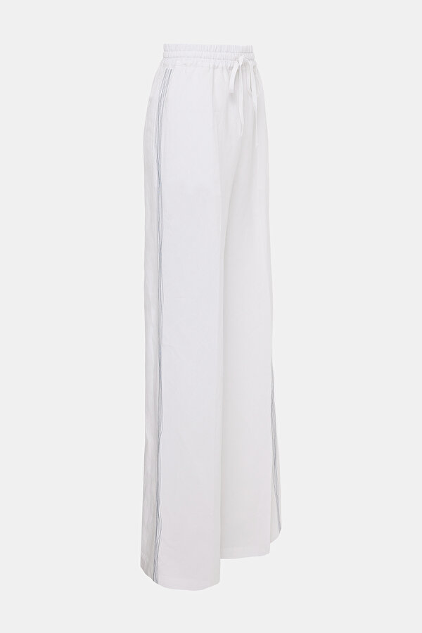 NAVY BLUE WIDE LEG TROUSERS 7