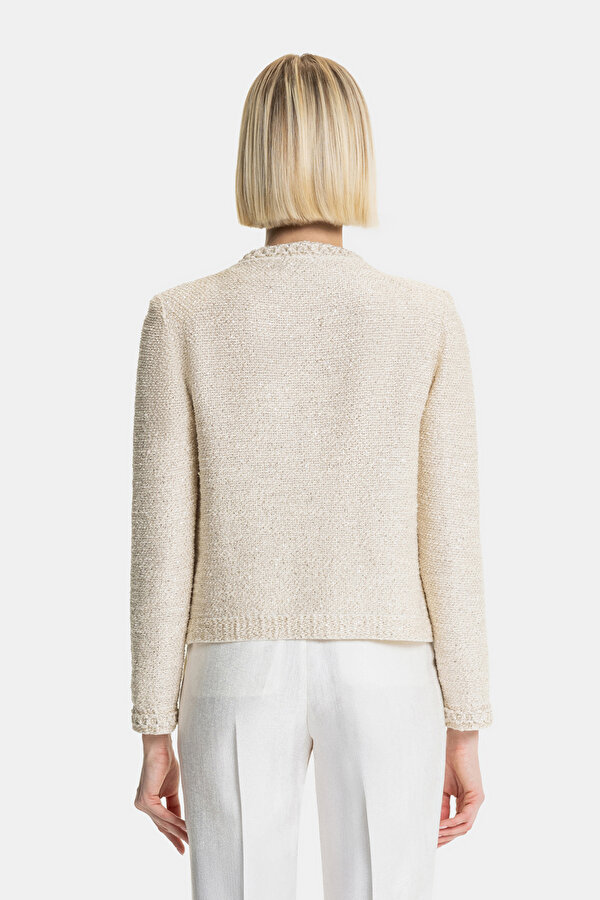 ECRU BASIC / ROUND NECKLINE JACKET 2