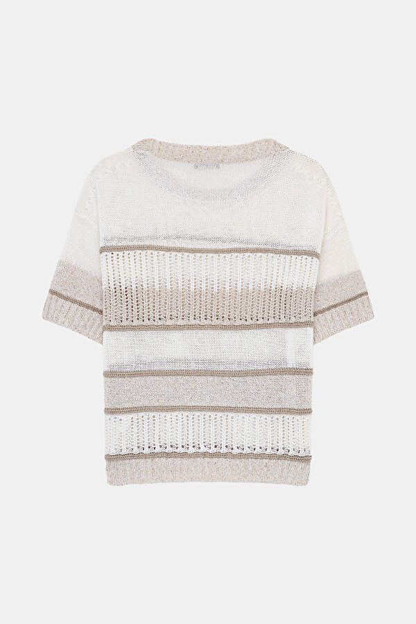 BEIGE BASIC / ROUND NECKLINE TRICOT 6