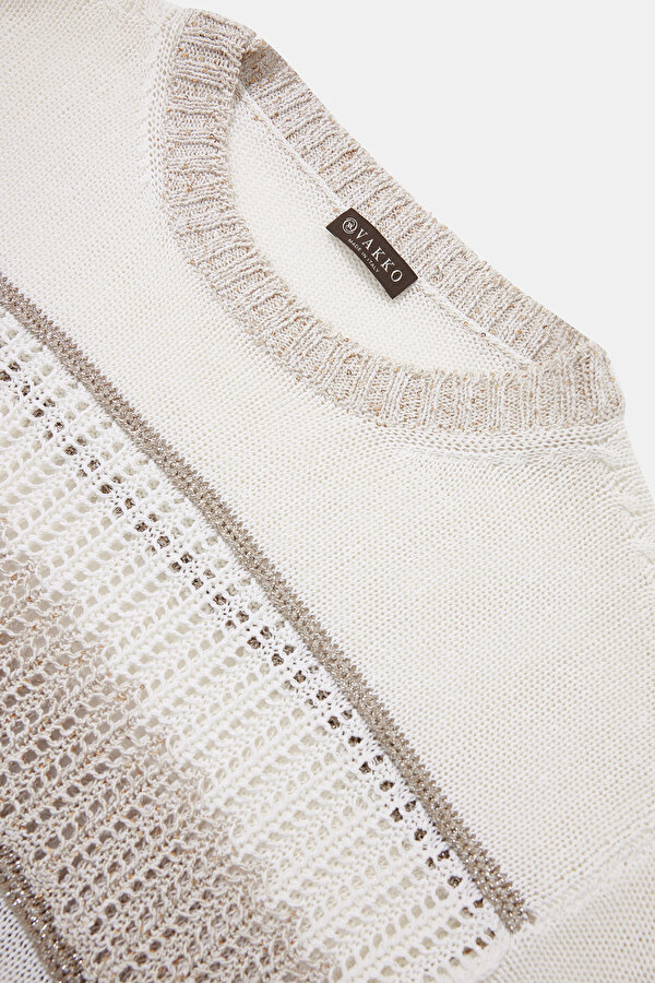 BEIGE BASIC / ROUND NECKLINE TRICOT 7