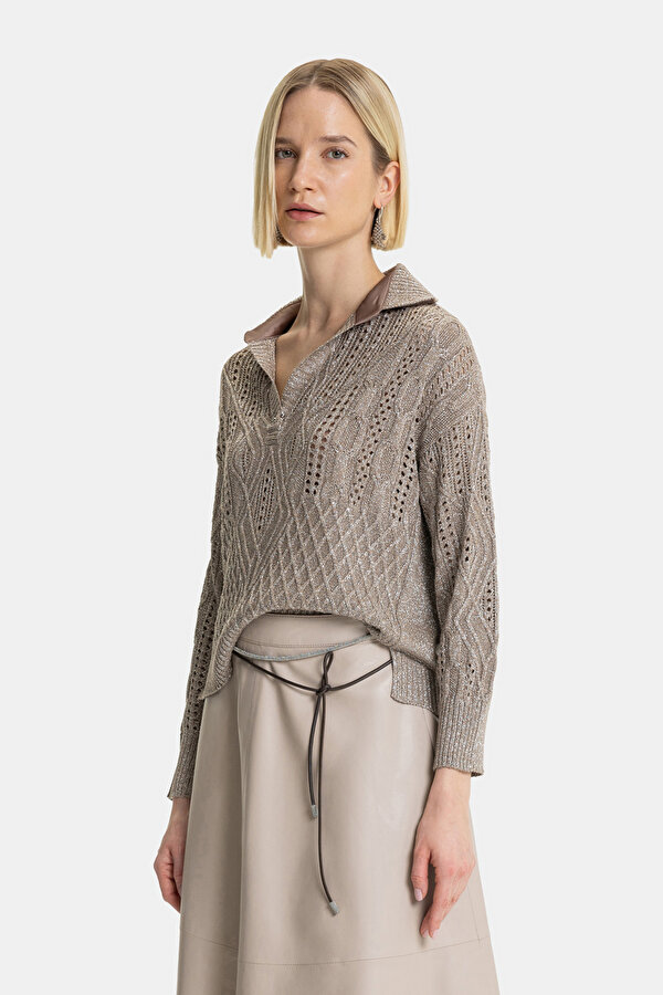 MINK POLO NECK TRICOT