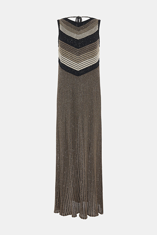 BEIGE SLEEVELESS DRESS 6