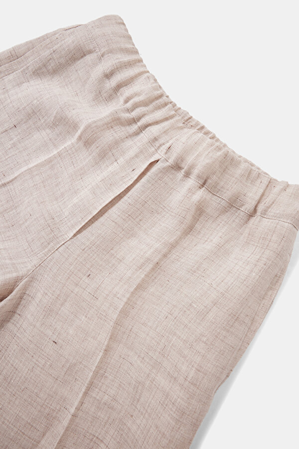 BEIGE WIDE LEG TROUSERS 6