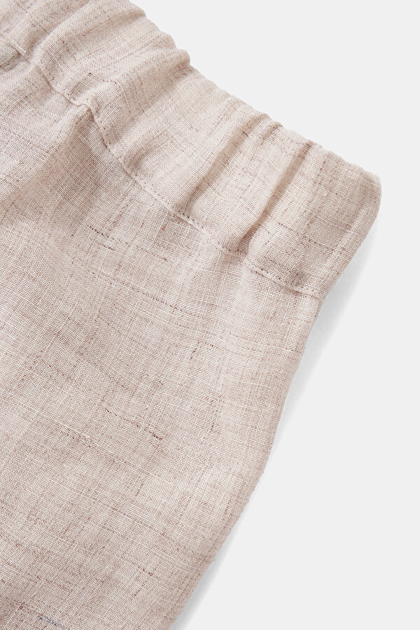 BEIGE WIDE LEG TROUSERS 7