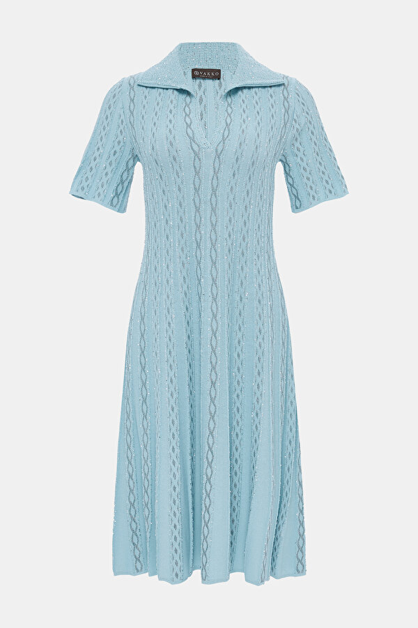 BLUE SHORT SLEEVE DRESS 7