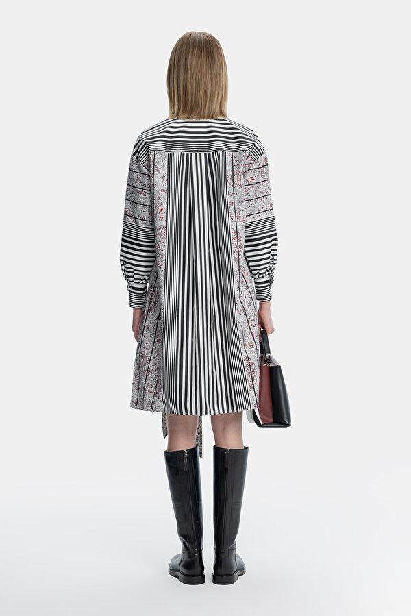 RED LONG SLEEVE ABOVE THE KNEE DRESS 2