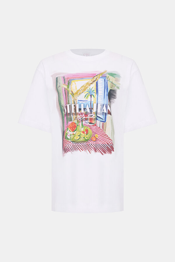 BEYAZ BASKILI T-SHIRT 6