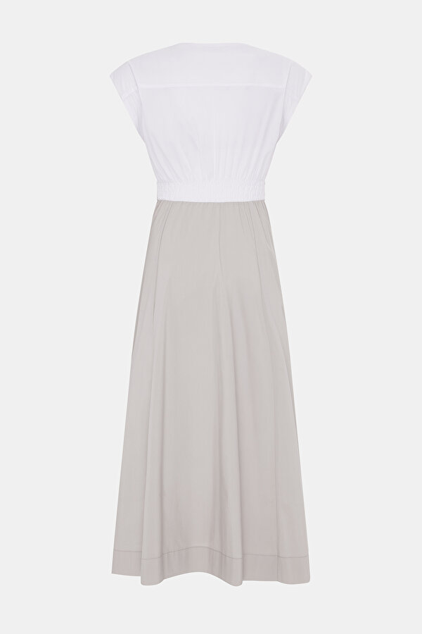 BEIGE OFF THE SHOULDER DRESS 6