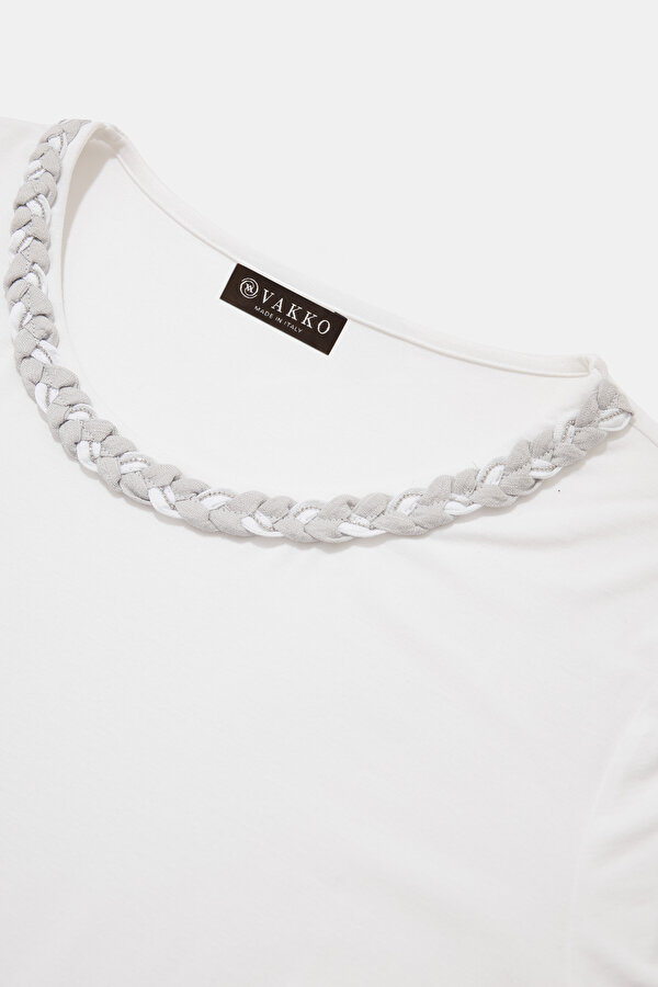 GREY BASIC / ROUND NECKLINE SHORT SLEEVE TSHIRT 6