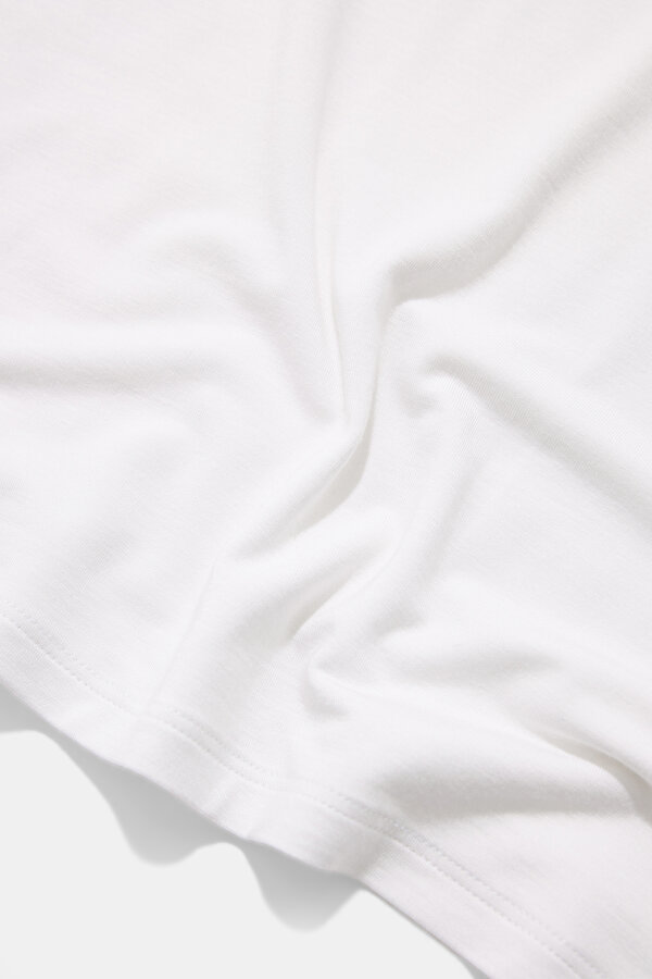 WHITE V NECK OFF THE SHOULDER TSHIRT 7