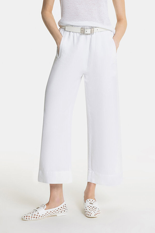 WHITE WIDE LEG TROUSERS 2