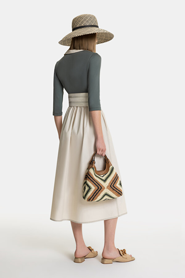 BEIGE LONG SLEEVE DRESS 2