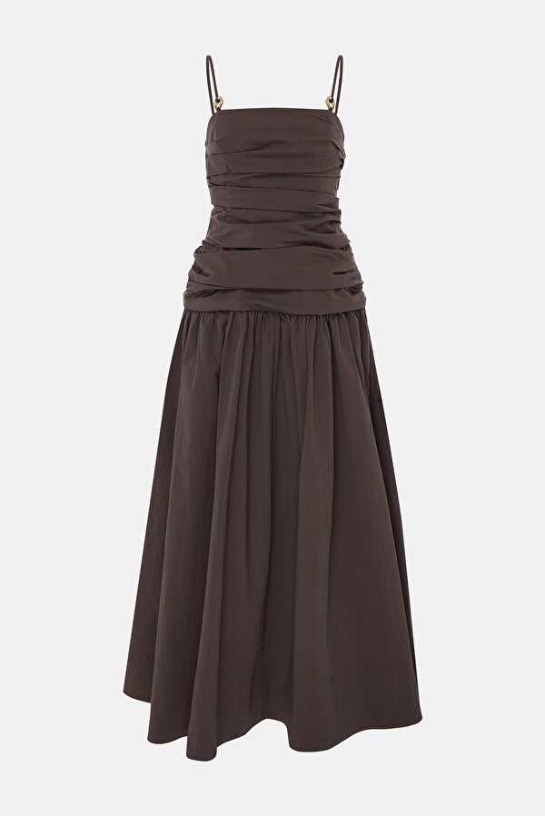 BROWN MAXI DRESS