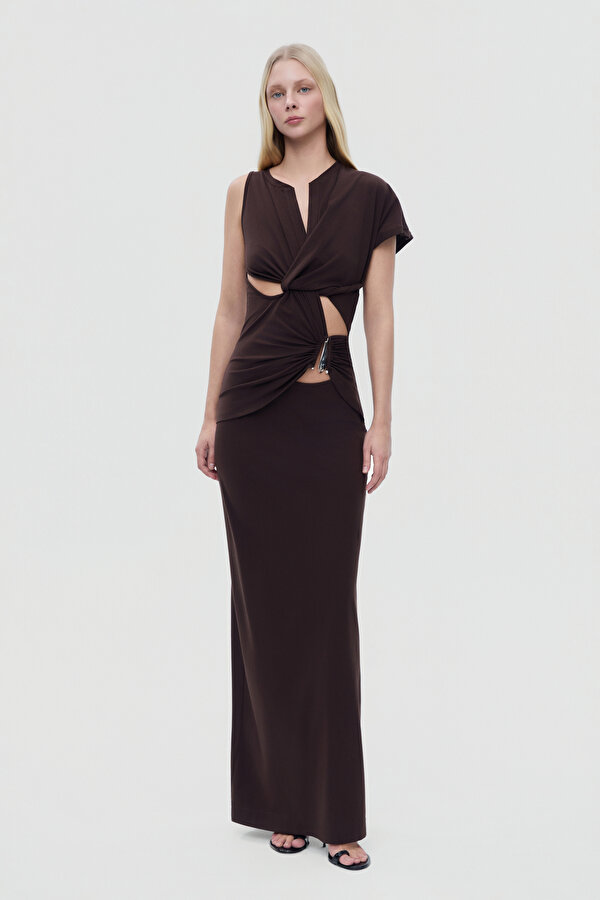 BROWN MAXI DRESS