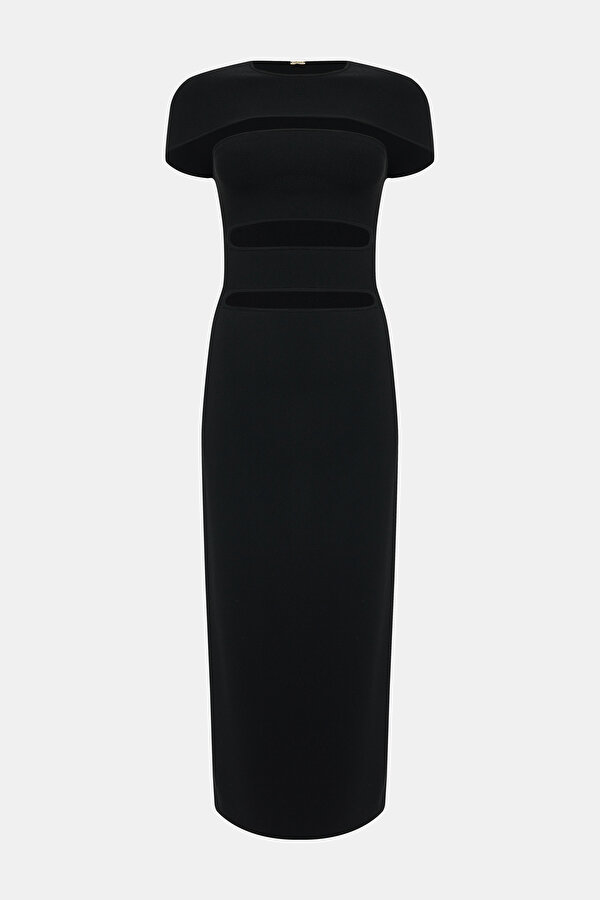 BLACK MIDI DRESS